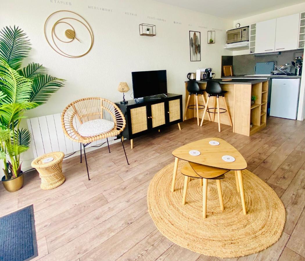 Studio Entre Mer Et Dunes Avec Balcon Vue Laterale Mer 50M Plage Pour 3 Pers Wifi Menage Compris Fort-Mahon-Plage Eksteriør billede